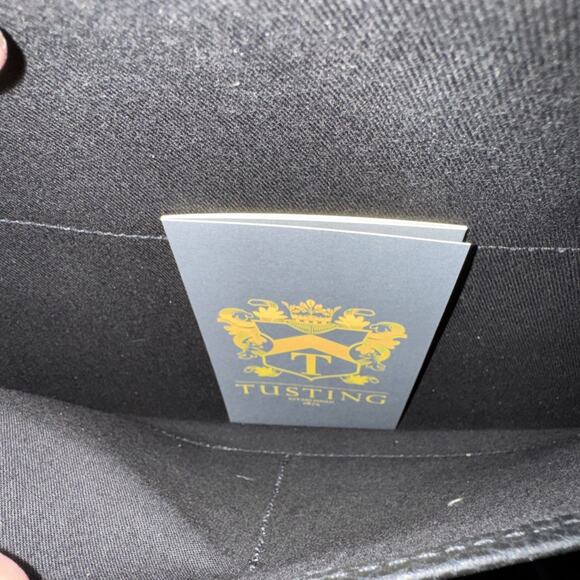 Tusting Clipper Small Black Leather Satchel Briefcase Handmade In England - Picture 9 of 12